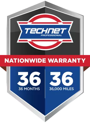 Image of Technet logo indicating warranty services available across the country.